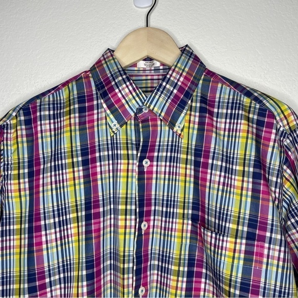 Peter Millar Multi Color Plaid Button Down Dress Shirt - Picture 2 of 8